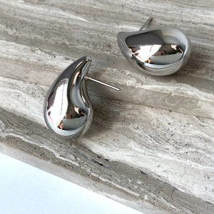 NEW ~ Anthropologie The Petra Mini Drop Silver Earrings